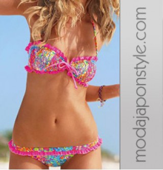 Japon Style Pembe Bikini 